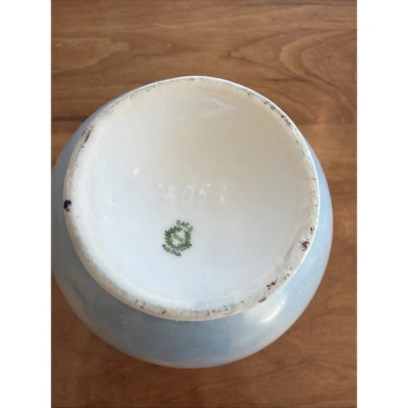 Antique Royal Austria OAEG Porcelain Vase Hand Painted Blue 5 Vase